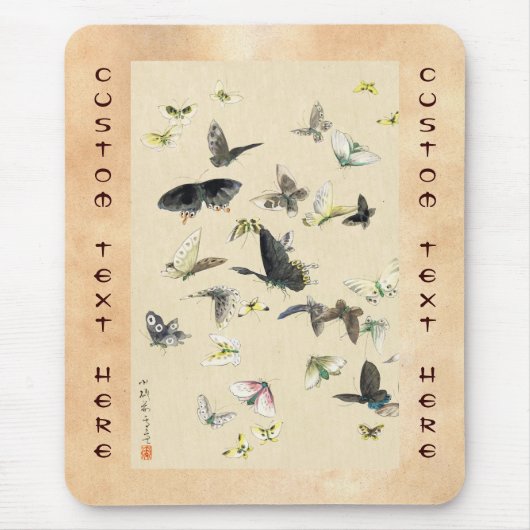 Koel-japanse  ukiyo-e-vlinderrol muismat (Voorkant)
