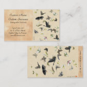 Koel-japanse ukiyo-e-vlinderrol visitekaartje (Voorkant / Achterkant)