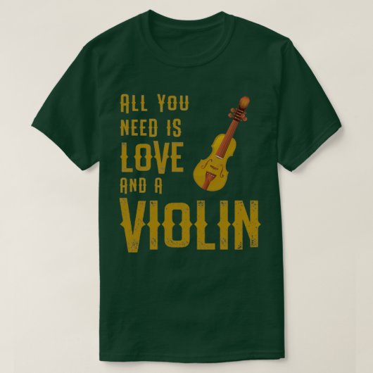 Koel je liefde en een Violin gift T-shirt (Design voorkant)
