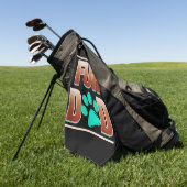 Koel je vader met kat poep op de dag golfhanddoek (Groen)