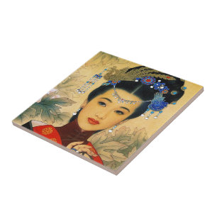 Koel jonge, mooie chinese prins Guo Jin art Tegeltje