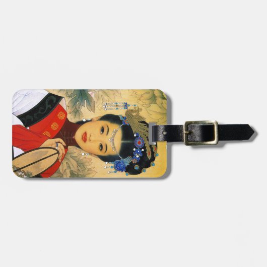 Koel jonge, mooie chinese prinses Guo Jin art Bagagelabel (Voorkant horizontaal)