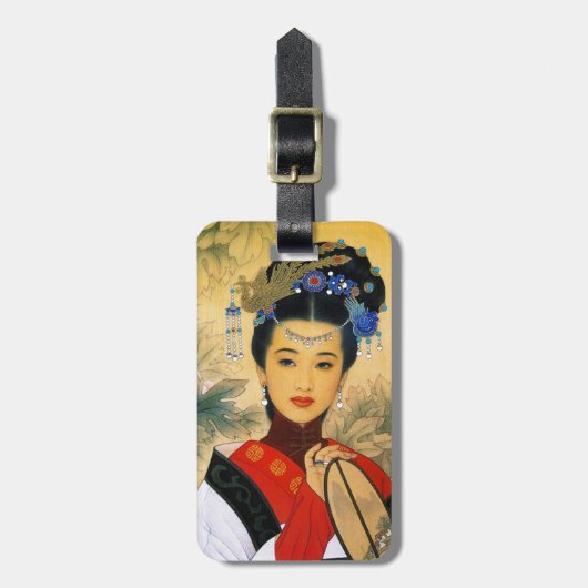 Koel jonge, mooie chinese prinses Guo Jin art Bagagelabel (Voorkant verticaal)