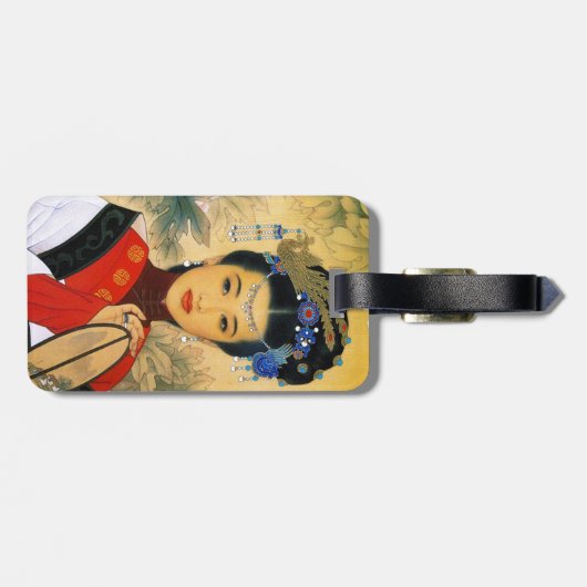 Koel jonge, mooie chinese prinses Guo Jin art Bagagelabel (Achterkant horizontaal)