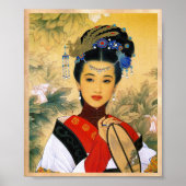 Koel jonge, mooie chinese prinses Guo Jin art Poster (Voorkant)