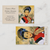 Koel jonge, mooie chinese prinses Guo Jin art Visitekaartje (Voorkant / Achterkant)