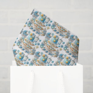 Koel jongens betegeld baby shower patroon tissuepapier