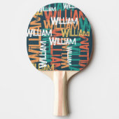 Koel JOUW NAAM Herhalend Kind Tafeltennisbatje (Voorkant)