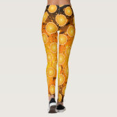 Koel Juicy Oranje plakken op waterdruppels Leggings (Achterkant)