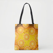 Koel Juicy Oranje plakken op waterdruppels Tote Bag (Voorkant)