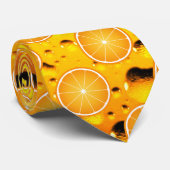 Koel Juicy Oranje vruchtenmoes patroonwaterdruppel Stropdas (Opgerold)