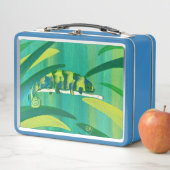 Koel Kameleon Kunst op Metal Lunch Boxes (In situ)