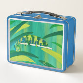 Koel Kameleon Kunst op Metal Lunch Boxes (Voorkant)