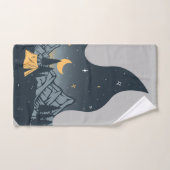 Koel kampeerkampvuur onder het staargebergte bad handdoek (Handdoek)