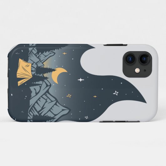 Koel kampeerkampvuur onder het staargebergte Case-Mate iPhone case (Achterkant (horizontaal))