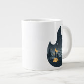 Koel kampeerkampvuur onder het staargebergte grote koffiekop (Voorkant rechts)