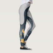 Koel kampeerkampvuur onder het staargebergte leggings (Rechts)