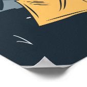 Koel kampeerkampvuur onder het staargebergte poster (Hoek)