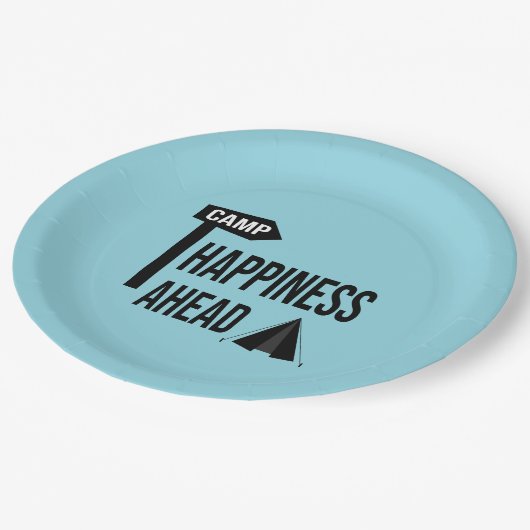 Koel kamperen papieren bordje (Gekanteld)