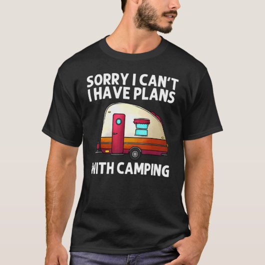 Koel kamperen voor mannen Camper Hiking Bonfire C T-shirt (Voorkant)