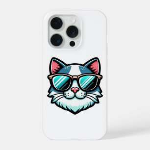 Koel Kat Hoesje – Trendy Katachtige Tech Stijl iPhone 15 Pro Case