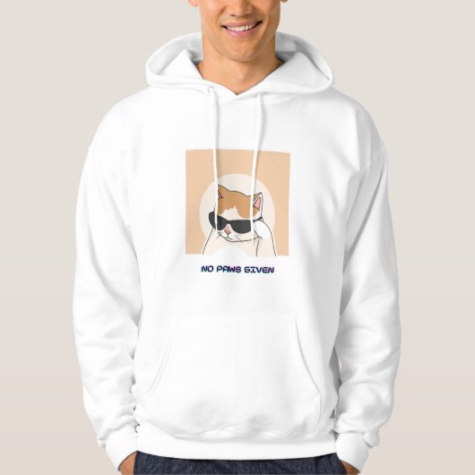 Koel Kat Hoodie Geen poten gegeven (Voorkant)
