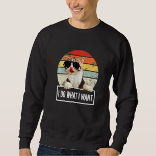 Koel Kat Ik Doe Wat Ik Wil Kat  Retro Ouderwets Trui