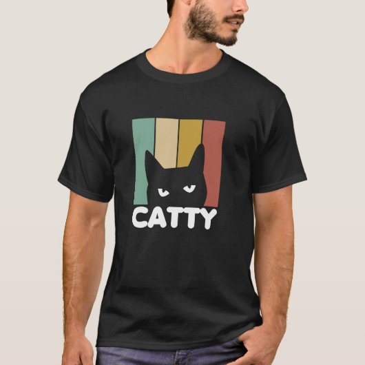 Koel Kat - Katty Kat - Vintage Retro T-shirt (Voorkant)