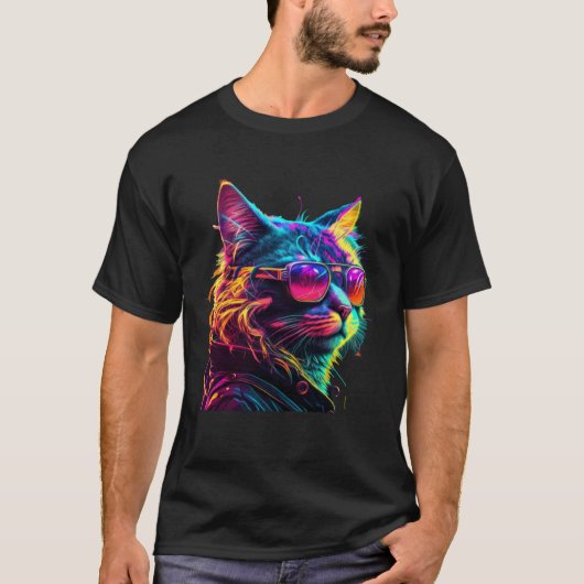 Koel Kat met Bril 1 T-shirt (Voorkant)