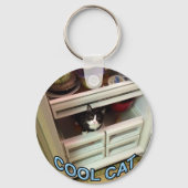 Koel kat sleutelhanger (Achterkant)