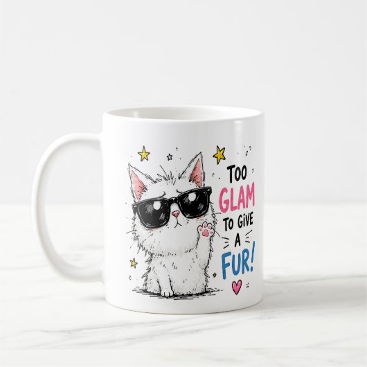 Koel Kat Zonnebril Design Koffiemok (Links)