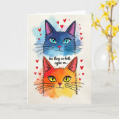 Koel Katers Vaderdag Kaart (Gele Bloem)