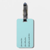 Koel Katten op zwart! Bagagelabel met meerdere kle (Achterkant verticaal)