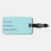 Koel Katten op zwart! Bagagelabel met meerdere kle (Achterkant horizontaal)