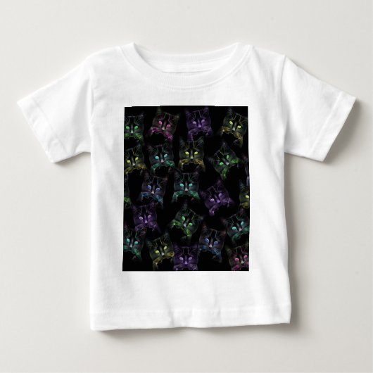 Koel Katten op zwart! Meerkleurige katten (Voorkant)