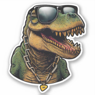 Koel Kerel, Zonnebril T-Rex Sticker