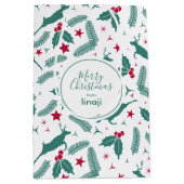 Koel kerstdeers en heilig patroonpatroon medium cadeauzakje (Voorkant)