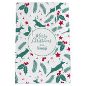 Koel kerstdeers en heilig patroonpatroon medium cadeauzakje (Achterkant)