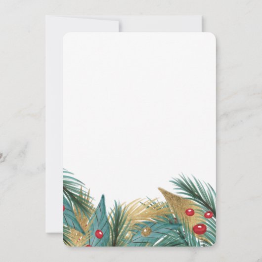 Koel kerstdennenmissen gouddeks in de zalen kaart (Achterkant)