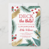 Koel kerstdennenmissen gouddeks in de zalen kaart (Voorkant)