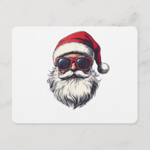 Koel Kerstman Gezicht Retro Zonnebril Kerstmis M Kaart