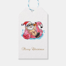 Koel kerstman, Roze flamingos, Beach Bokeh