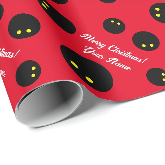 Koel kerstpapier voor squash-speler cadeaupapier (Rol Hoek)