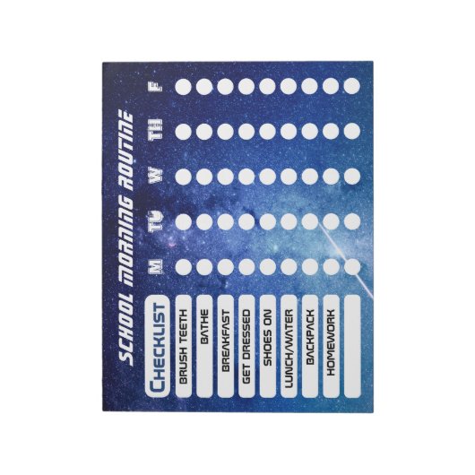 Koel Kinder Daily Routine Checklist Notitieblok (Linkerzijde)