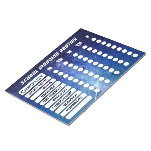 Koel Kinder Daily Routine Checklist Notitieblok (Schuin)