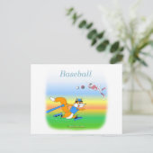 Koel kinder honkbalobjecten briefkaart (Staand voorkant)