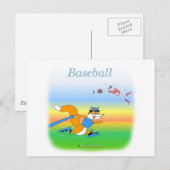 Koel kinder honkbalobjecten briefkaart (Voorkant / Achterkant)