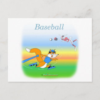 Koel kinder honkbalobjecten briefkaart
