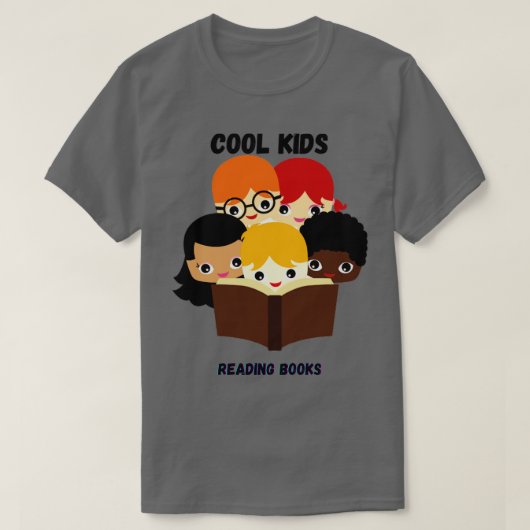 Koel kinder leesboeken t-shirt (Design voorkant)