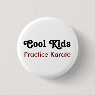 Koel Kinder Praktijk Karate Ronde Button 3,2 Cm